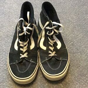 Vans Black and White High-Top Sneakers